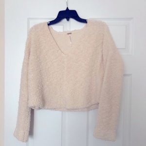 Free People beige Popcorn Pullover